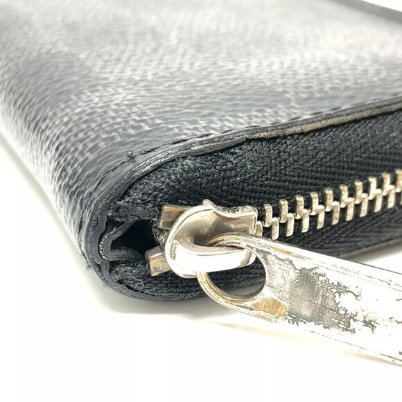 Auth LOUIS VUITTON N63076 Damier Graphite zip-around coin purse coin purse - Picture 6 of 16